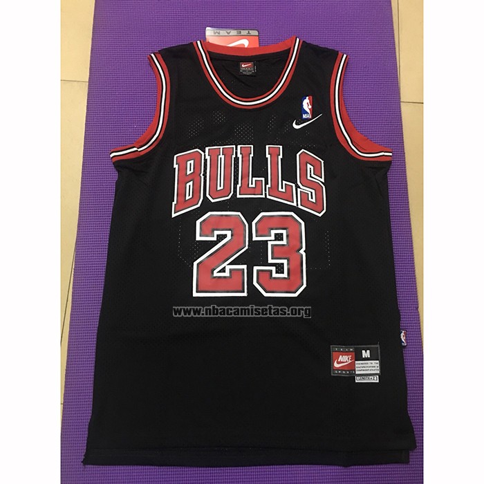 Camiseta Chicago Bulls Michael Jordan NO 23 Retro Negro2